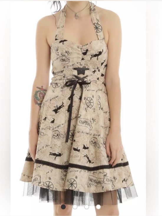 Disney Dresses & Skirts - Disney Peter Pan Halter Dress with Black Accents